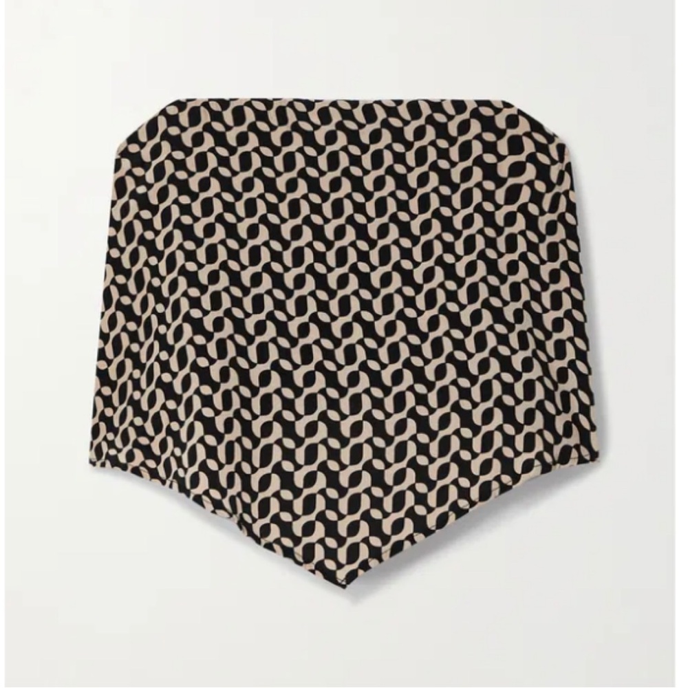Faithfull the Brand beachy black & beige “Bettina” crop top, size small - Picture 7 of 7